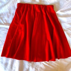 Zara Trafaluc S Red flowing mini skirt